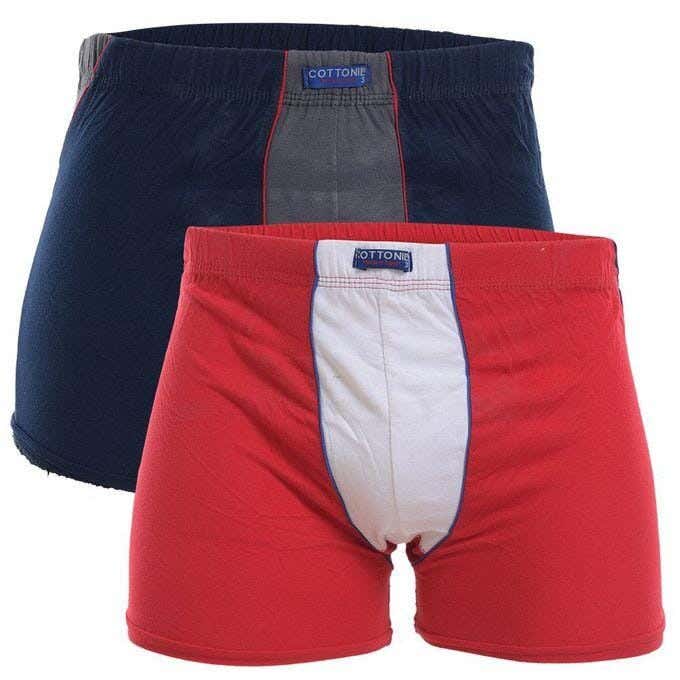 Cottonil Cotton Men Boxer Set, XL, 2 Pieces - Multicolor