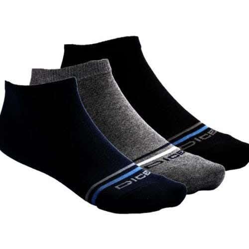 Dice Men's 3-Piece Sock Set, One Size, Cotton - Multicolor