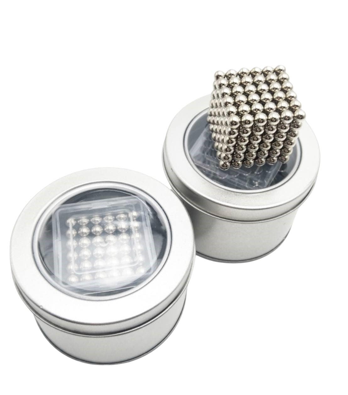 Alsafwa W23-21-6 Magnetic Balls Toy for Unisex Children, 216 Pieces - Silver