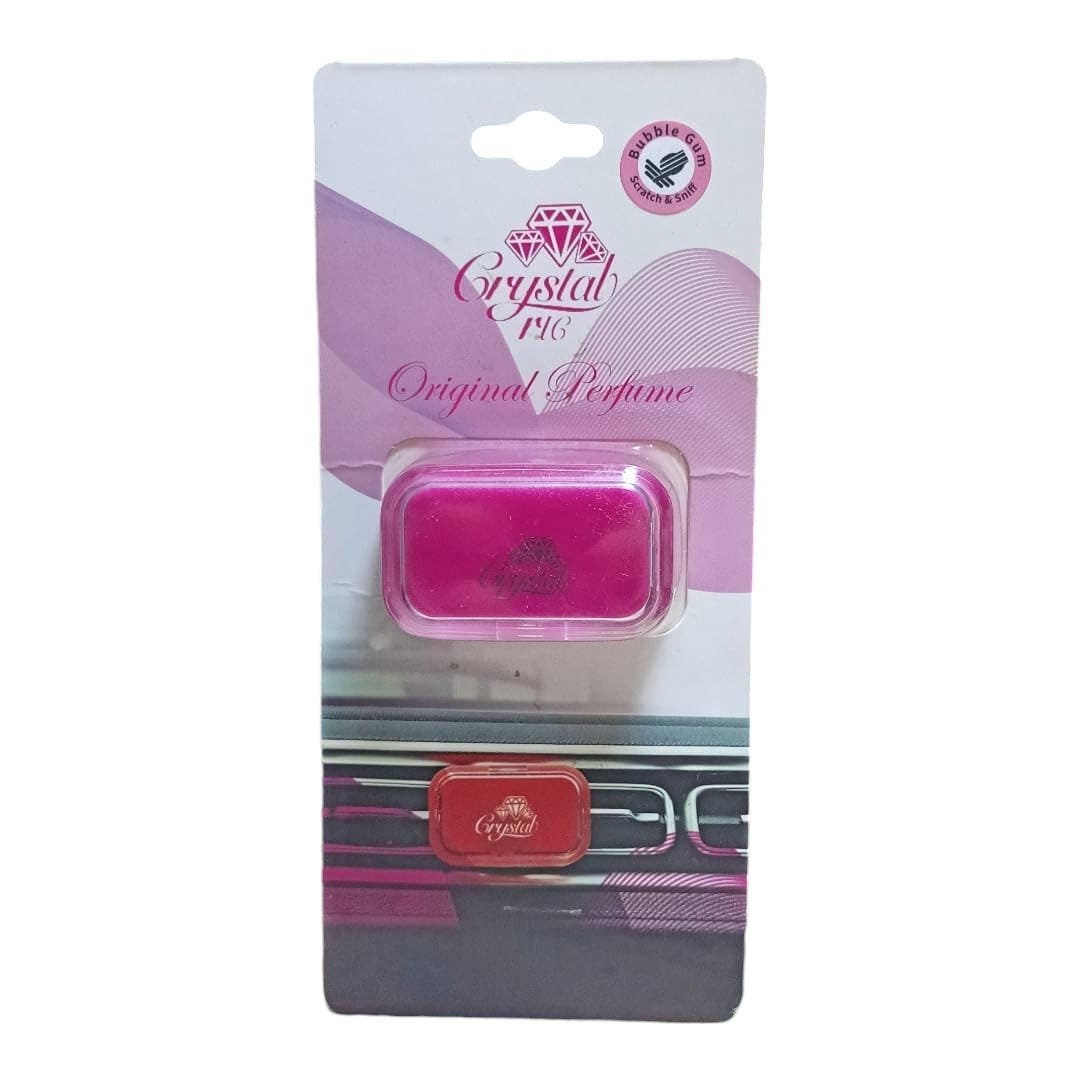 Crystal Car Air Freshener with Bubble Gum Scent - Pink