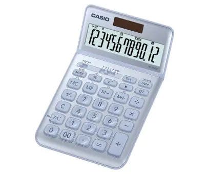 Casio JW-200SC-BU-N-DP Stylish Desktop Calculator - Silver