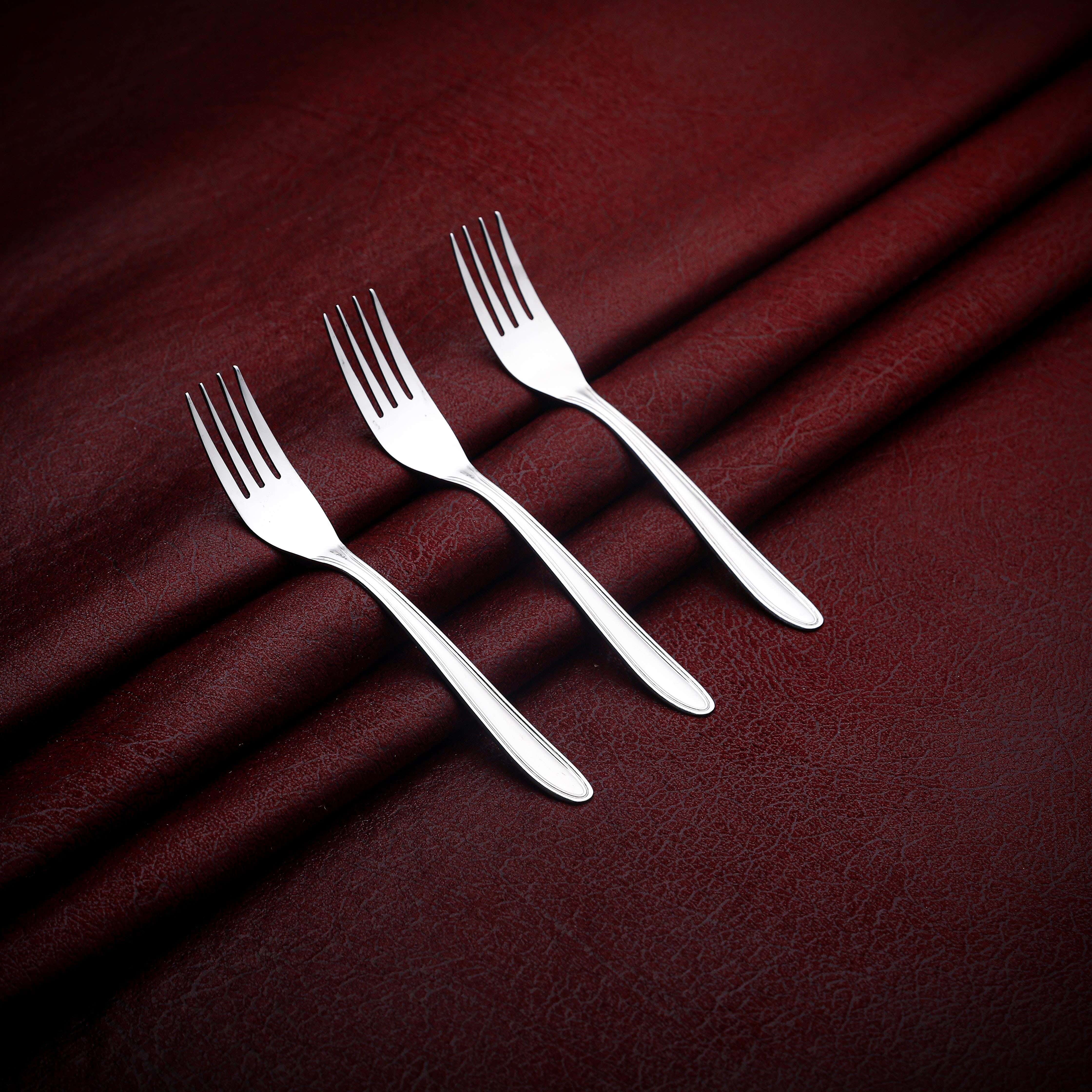 Alex Metal Fork Set of 3 Pieces - Silver