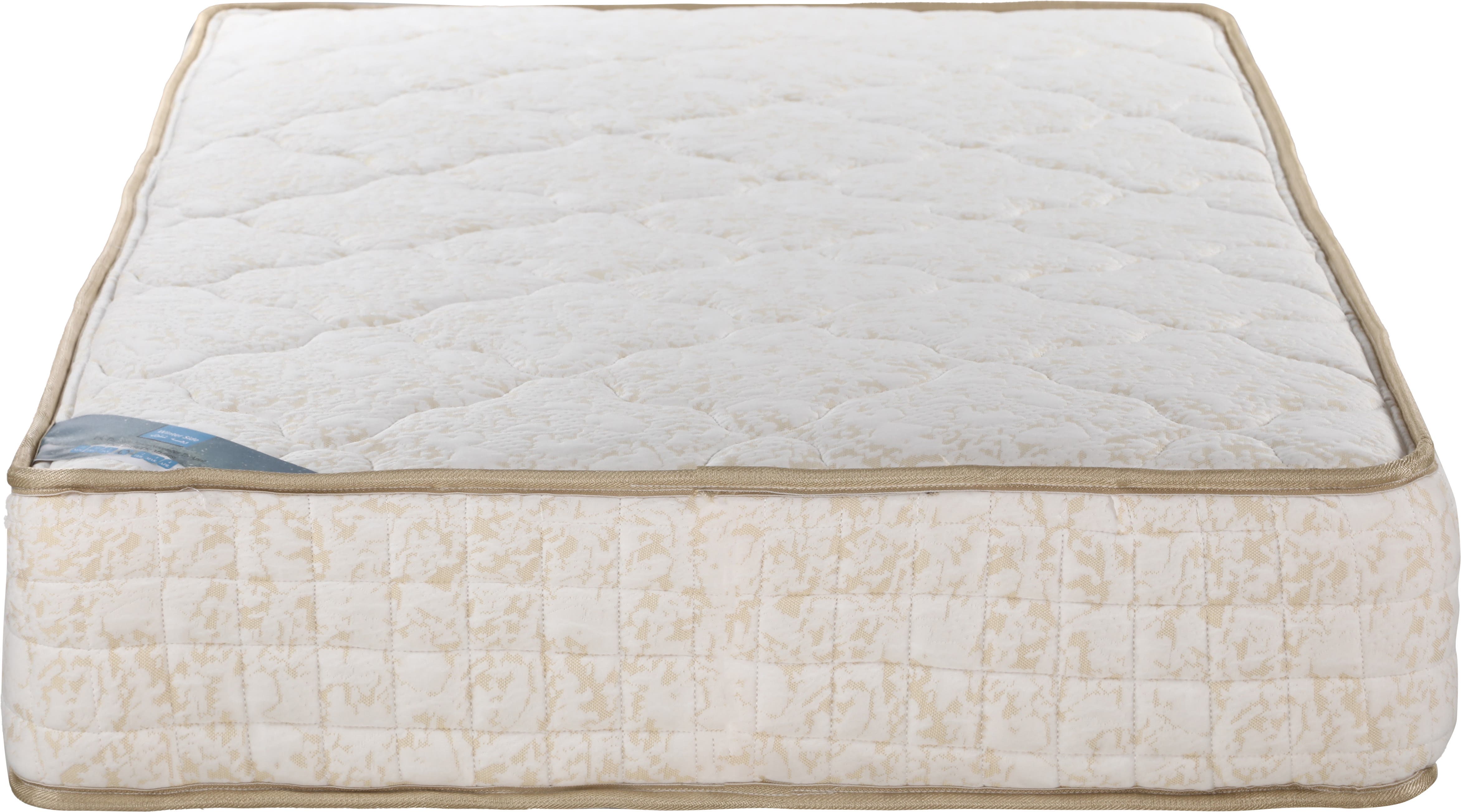Aldora Double Net Golde Mattress, Connected Springs, 100×195 cm, Height 24 cm - White Beige