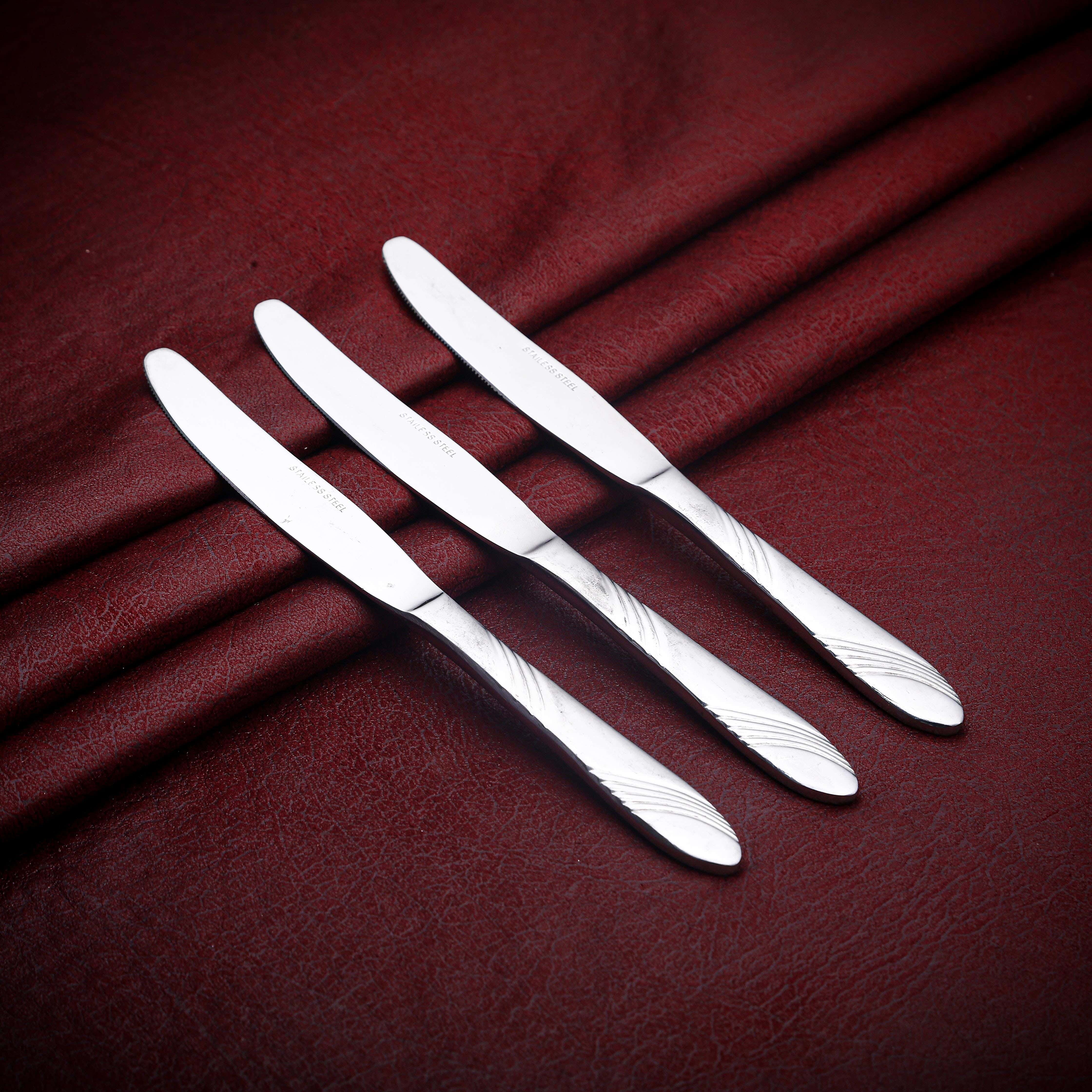 Alex Metal Knife Set, 3 Pieces - Silver