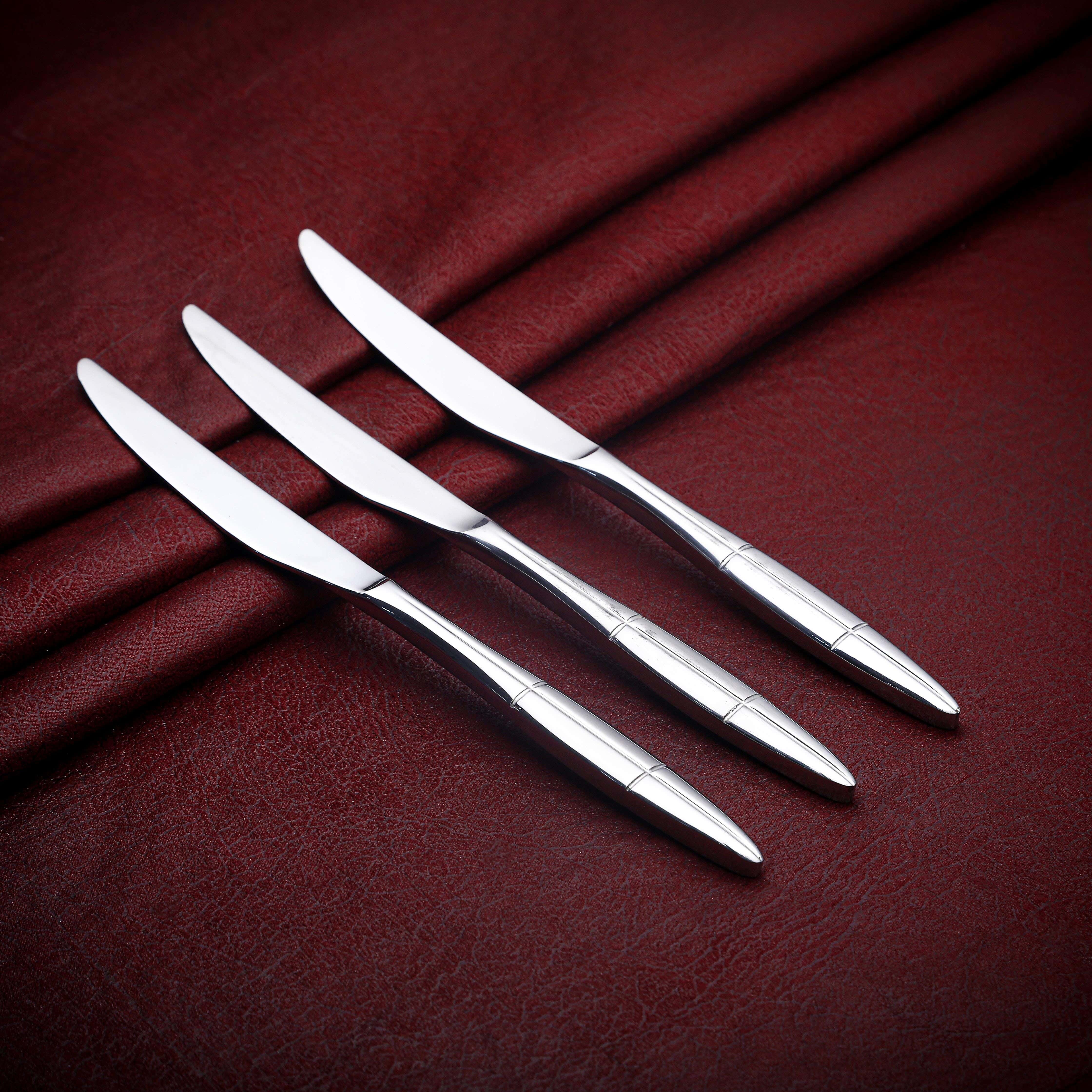 Nouval Stainless Steel Knife Set, 3 Pieces - Silver