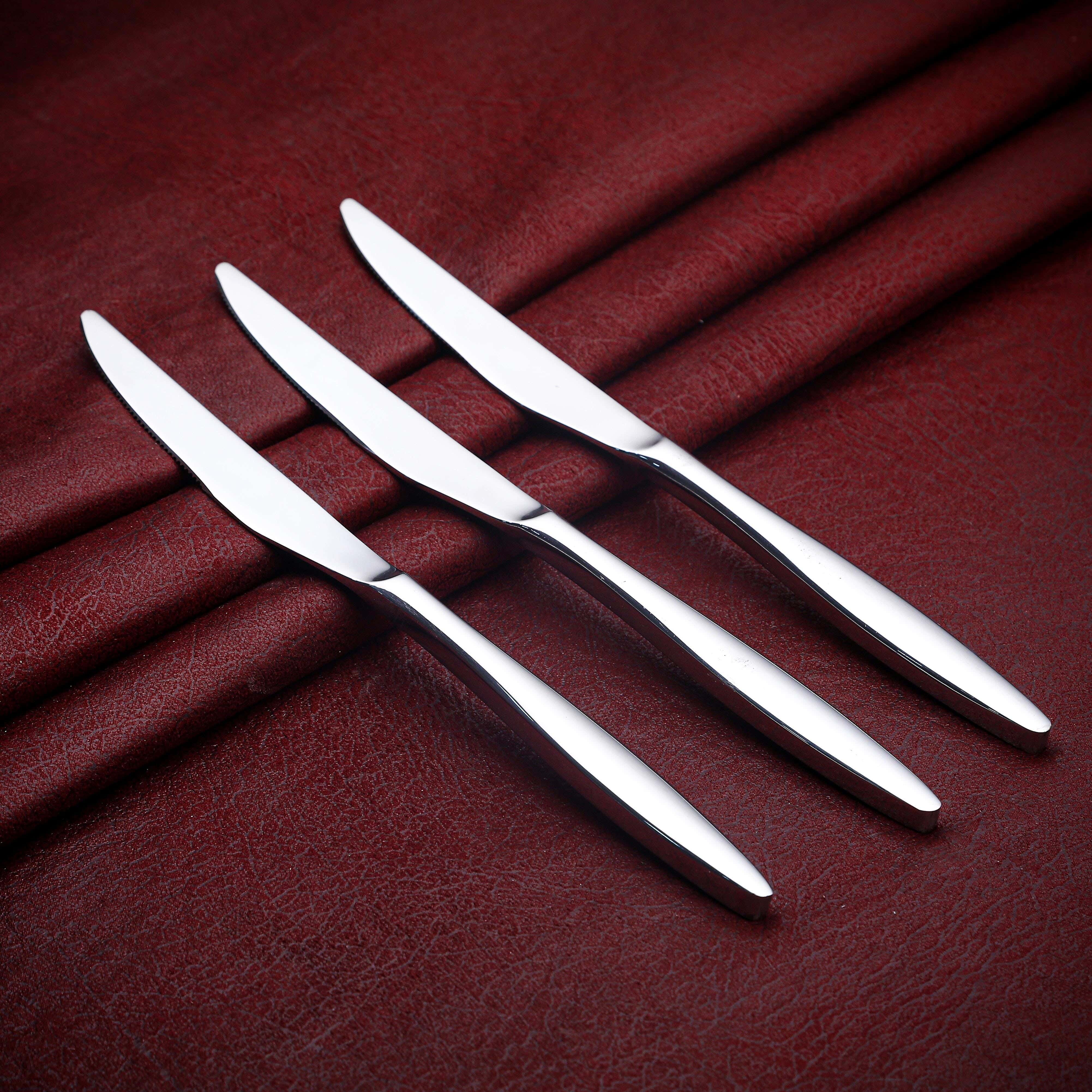 Nouval Metal Knife Set, 3 Pieces - Silver