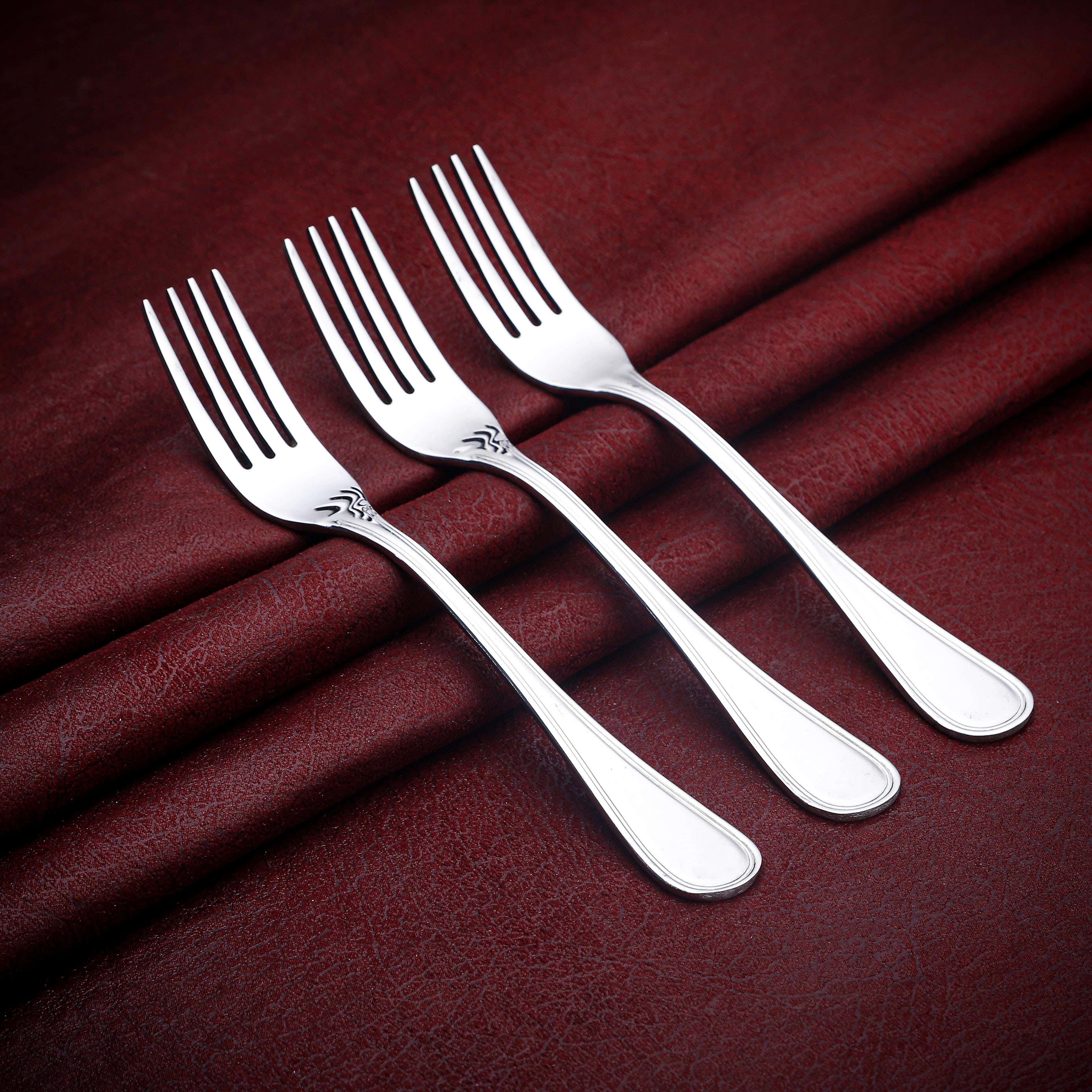 Alex Metal Desere Fork Set, 3 Pieces - Silver