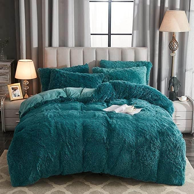 Spanish fur Quilt, size 260x240 cm, 3 pieces - Green