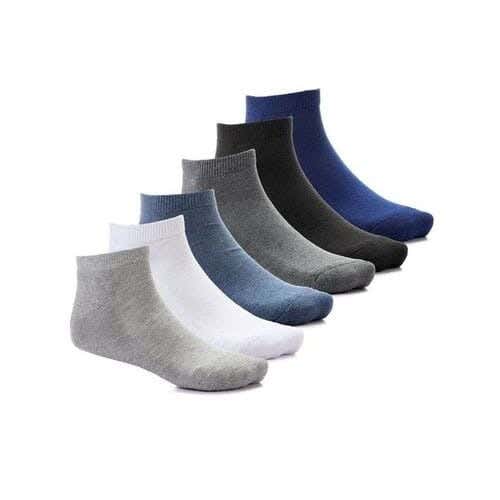 Men's 6-Piece Sock Set, One Size, Cotton - Multicolor