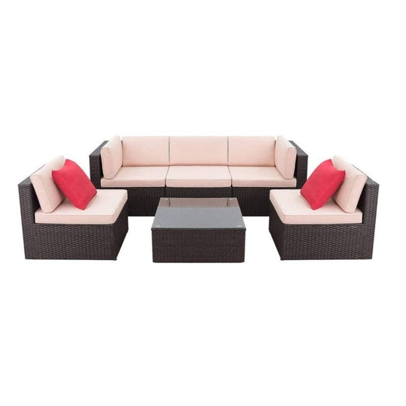 Outdoor Furniture Set, 4 Pieces, Rattan, MAM205 - Brown