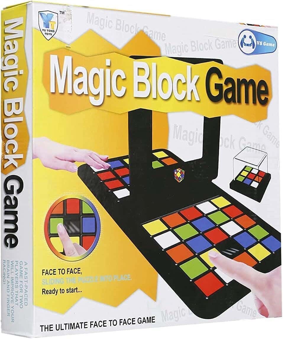 Alsafwa Plastic Rubik's Racing Game, 25 Squares Per End - Multicolor