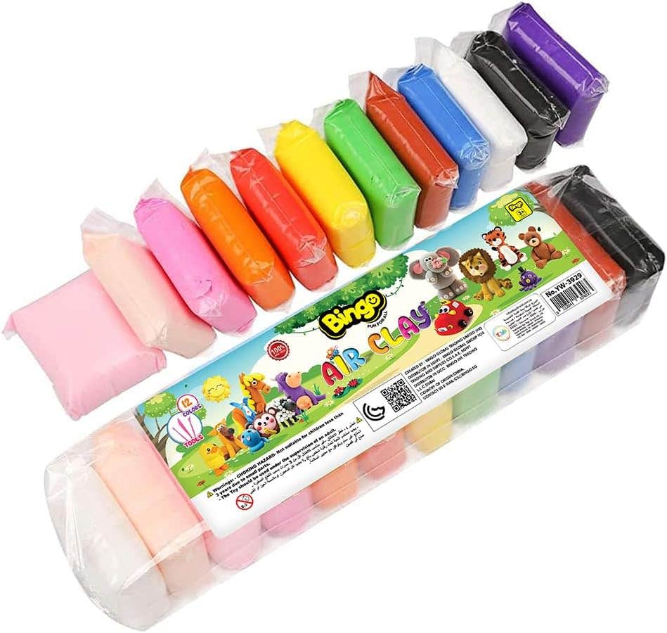 Bingo Air Clay, 12 Pieces - Multicolor
