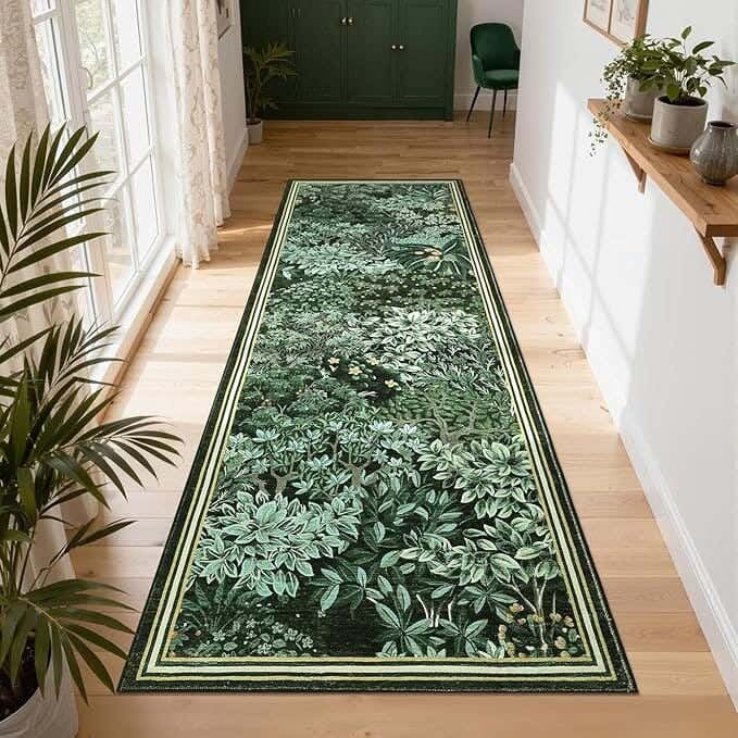 Line Sleep Dots Fabric Door Mat, 100x200 cm - Multicolor