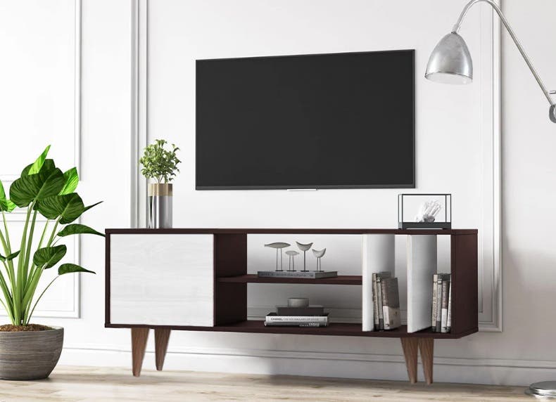 Mdf Wooden Tv Table, 160 ×35 ×53 cm - Brown