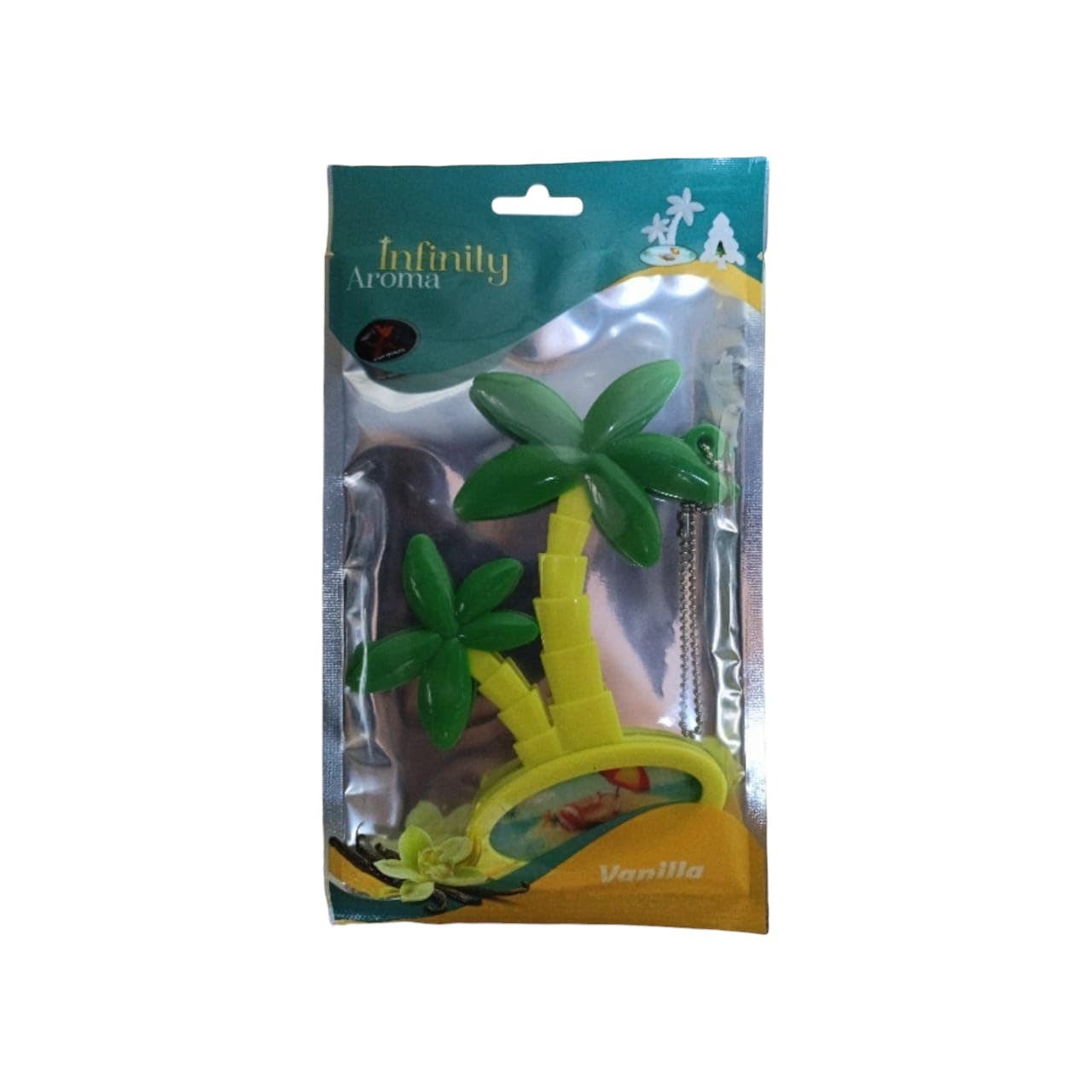 Palm Tree Car Air Freshener with Vanilla - Multicolor