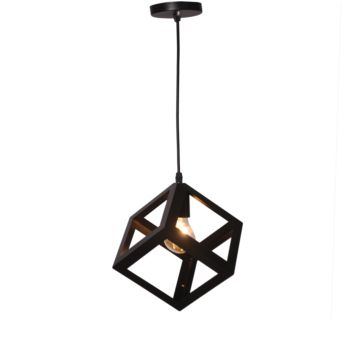 Modern aluminum Chandelier, 20×20×100 cm - Black