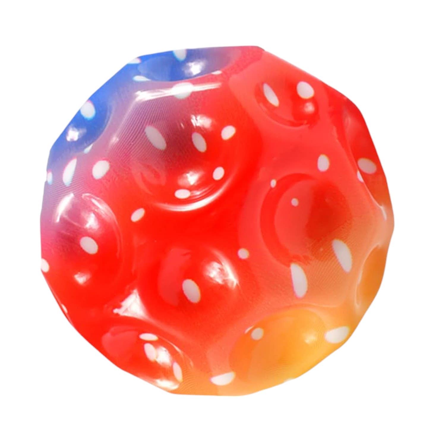 Funmo Bouncy Design Rubber Jump Ball, 66 mm - Multicolor