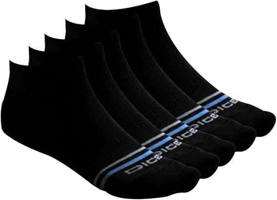 Dice Men's 5-Piece Sock Set, One Size - Black