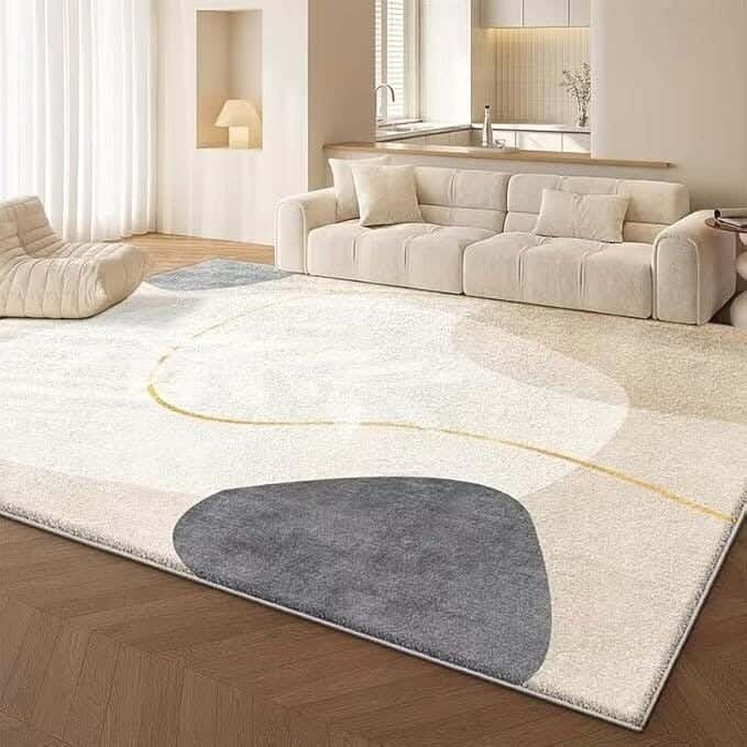 Line Sleep Dots Fabric Carpet protector, 160x250 cm - Multicolor