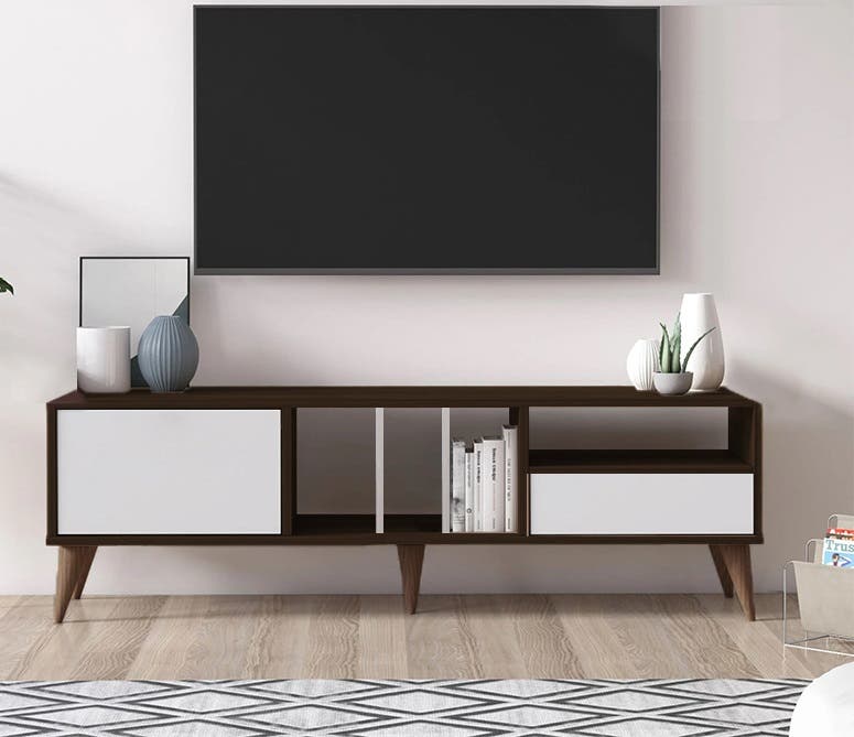Mdf Wooden Tv Table, 180 ×35 ×53 cm - Brown