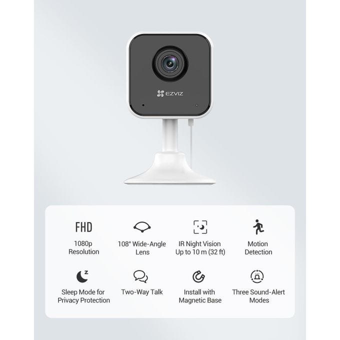 Ezviz CTV Baby Monitor Camera, Motion Detection, 1080p Megapixels, H1C - White