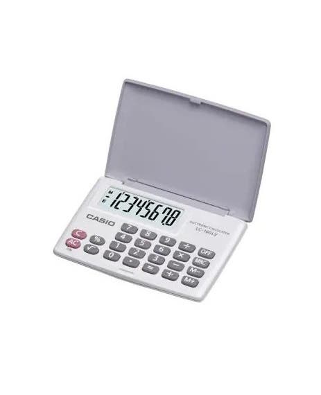 Casio LC-160LV-WE-W-DH Portable Dual Leaf Practical Calculator - White