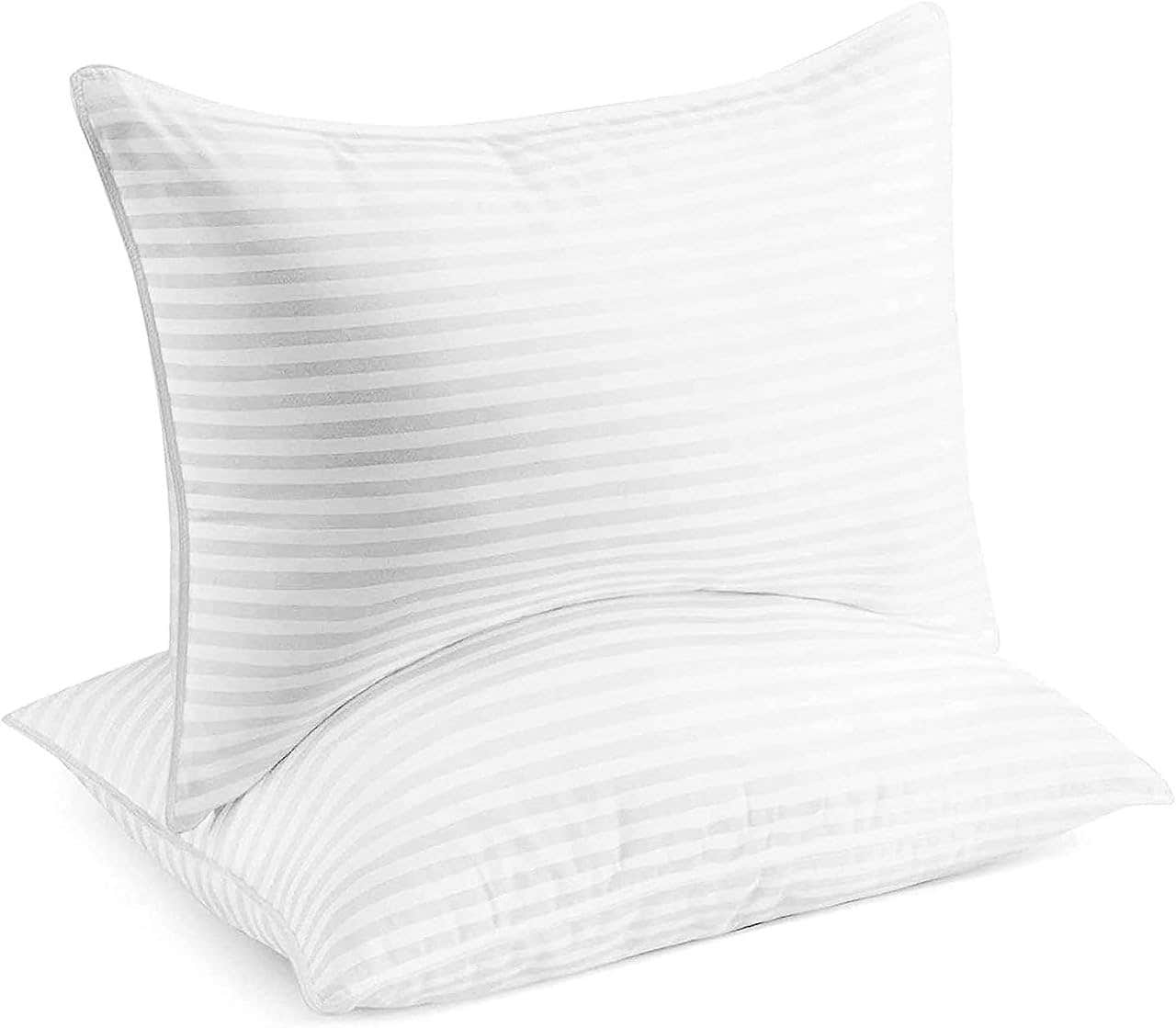 Fiber Pillow Set, 2 Pieces, 70×50 cm - White