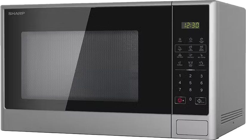 SHARP Microwave Solo, R-280CR(S), 28 Liter, 1100 Watt, 9 Cooking Menus - Silver