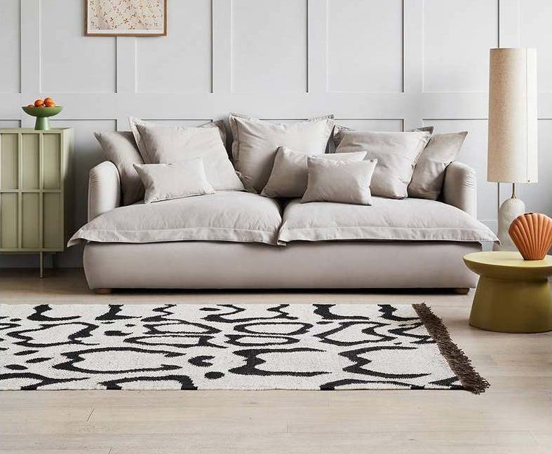 Two-seater sofa, beech wood, velvet fabric, 200x75x85 cm - Beige