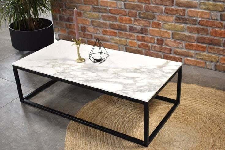 Metal coffee table, 100x40x50 cm - Black