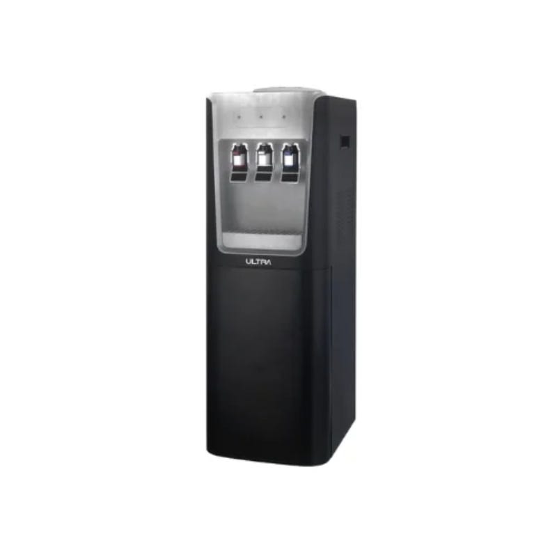 Ultra UWD3CBGE Cabinet Water Dispenser, 3 Taps, Cold/Hot/Warm - Black Grey