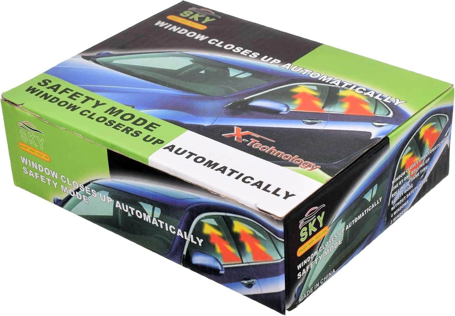 Crystal Car Window Lift Circle for 2 Doors - Multicolor