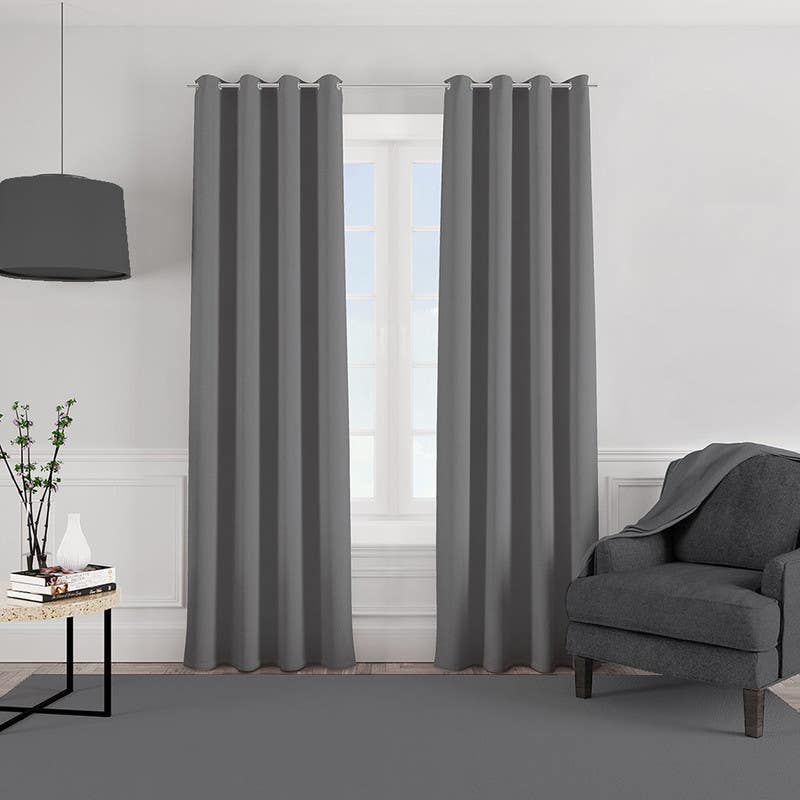 Sabia curtain, 2 pieces, 290x270 cm - Gray