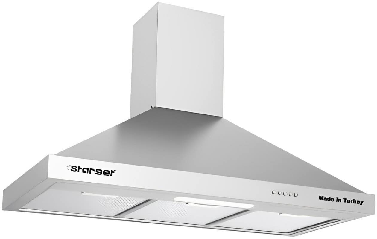 Starget ‎ST-1905TR Stainless Steel Pyramid Hood, 90 cm, 3 Speeds - Silver