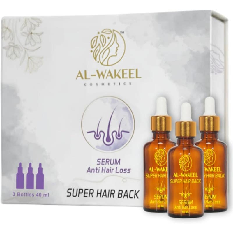 Al Wakeel Cosmetics Super Hair Back Serum, for the treatment of hair loss and hereditary baldness, 120 ml