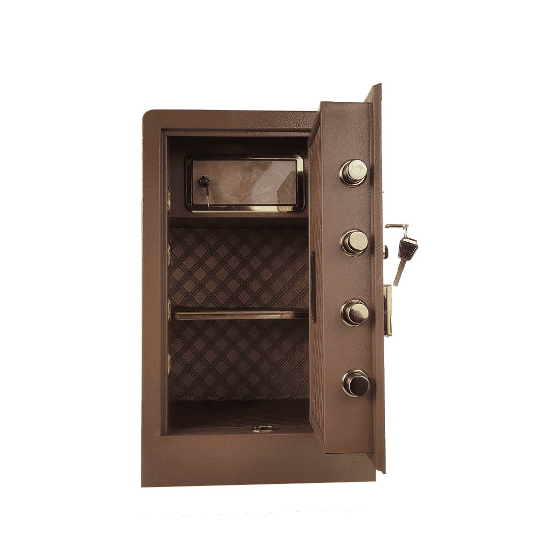 TURBOTECH Metal Digital Laser Safe, 70 × 42 × 38 cm - Brown