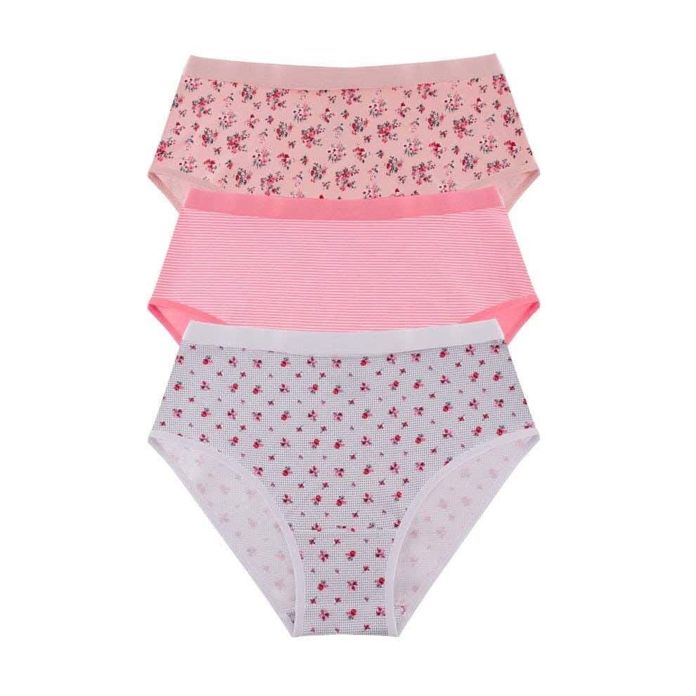Dice Women's Underwear Set, Cotton, 3 Pieces, M - Multicolor