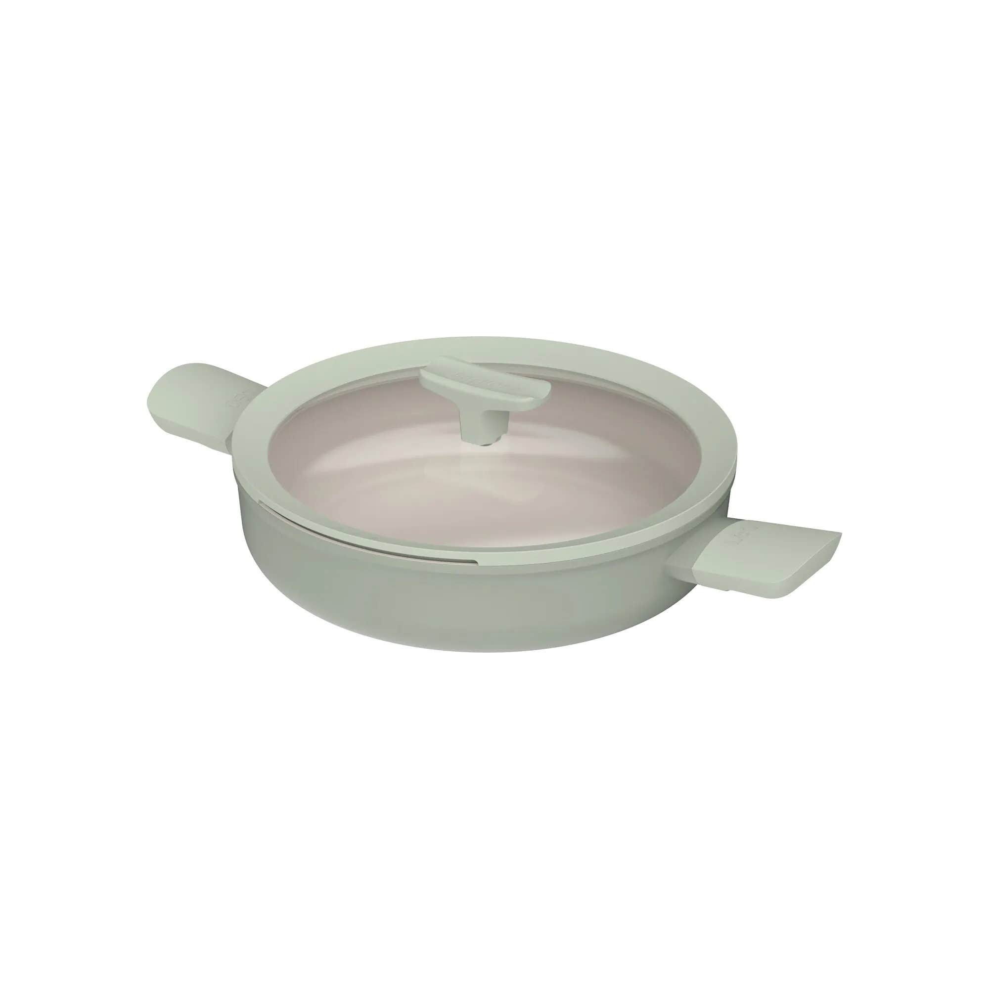 Berghoff Leo Balance Non Stick Ceramic Pan with Lid , 26 cm - Green
