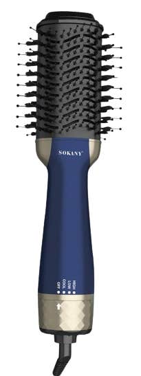 Sokany 2-In-1 Hair Brush And Dryer, 1200 Watt, Sk-904 - Navy Black