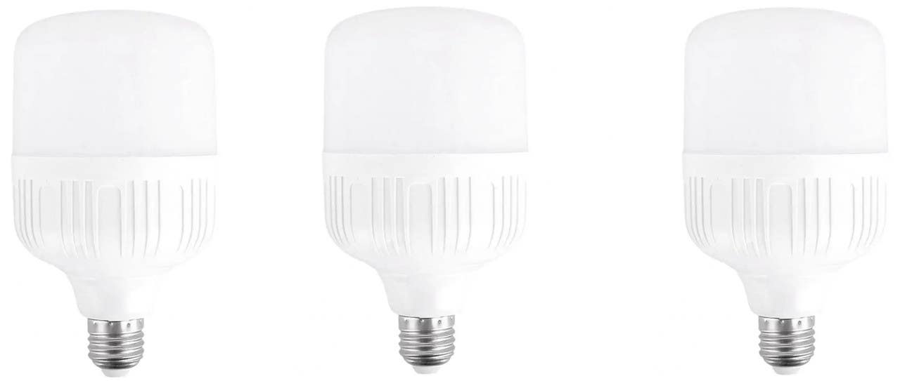 LED Bulb Set, 45 watt, 3 Pieces, 15x6 cm - White