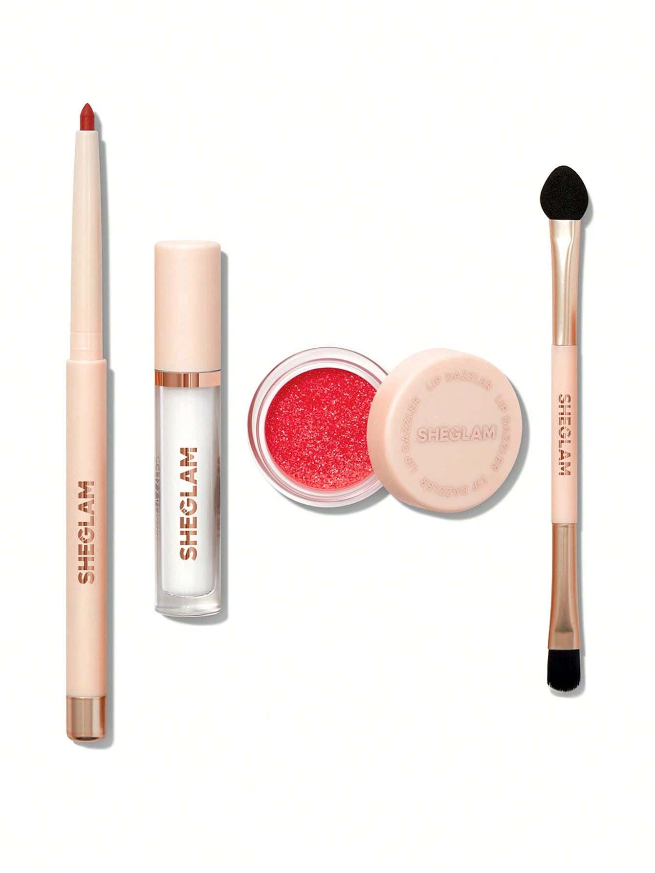 Sheglam Lip Dazzler Glitter Kit Red Carpet 4pcs
