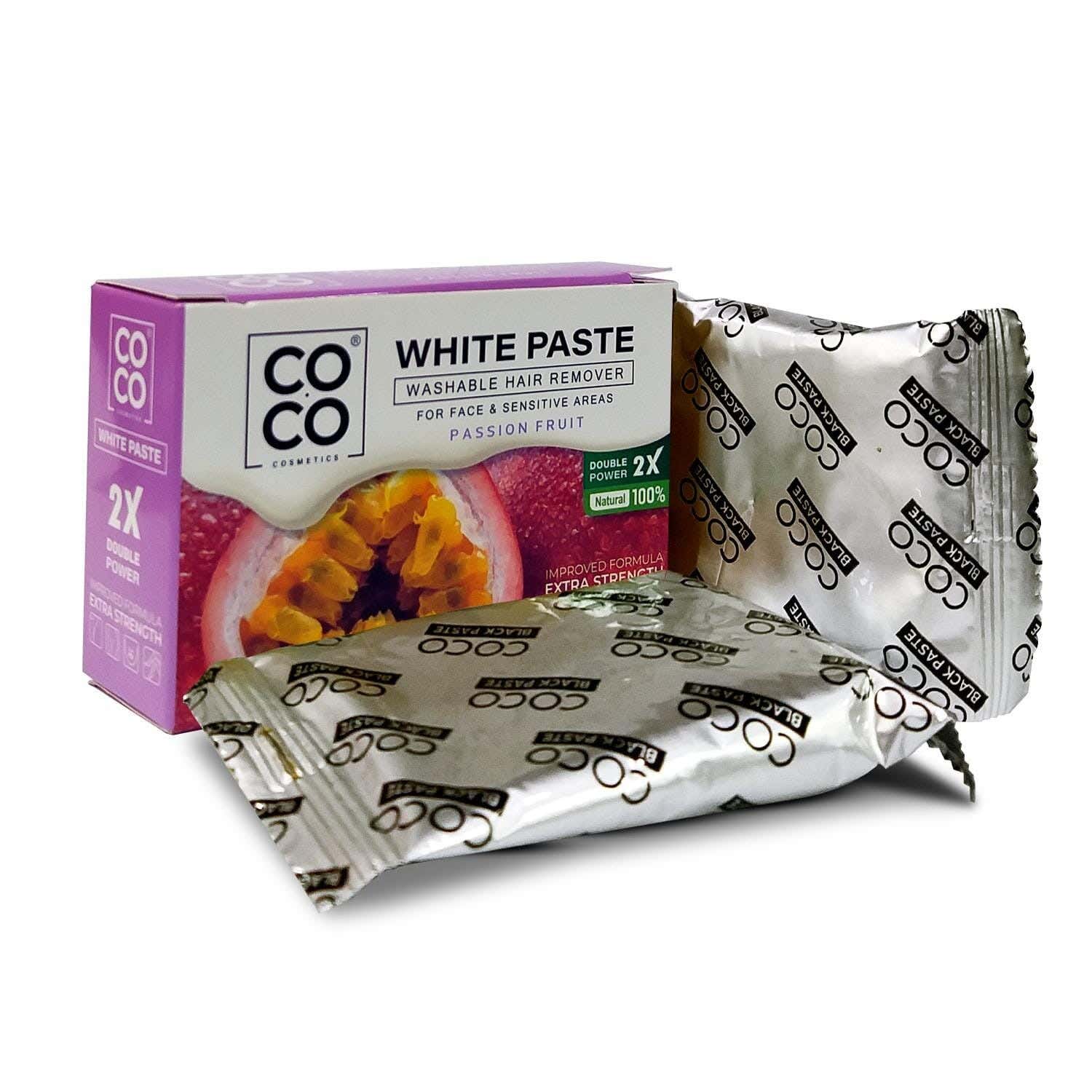 Coco Wax White Paste Washable Hair Remover Passion Fruit 100g