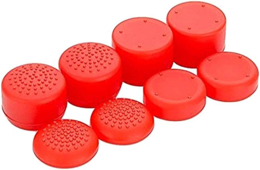 Sun Dream Silicone Controller Thumb Grips Caps for PlayStation, Xbox One, 8 Pieces - Red