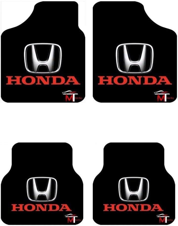 High Quality Car Mat Set for Honda Cars, 4 Pieces - Black
