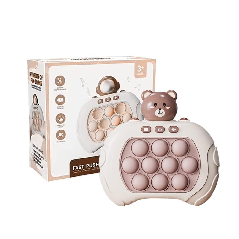 Jinqin Stress Relief Design Pop Pop It Fidget Toy - White Pink