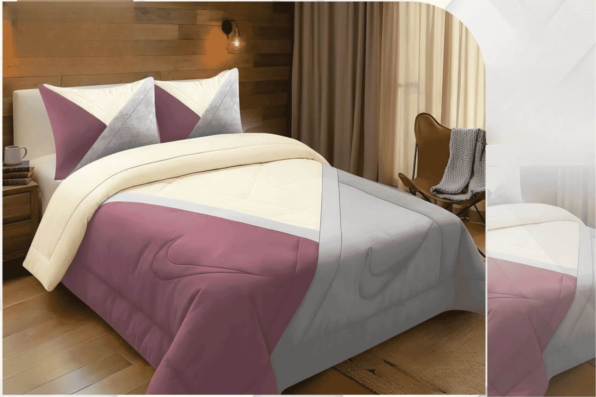 Rimas Large Quilt, 260x240cm, Velvet - Multicolor