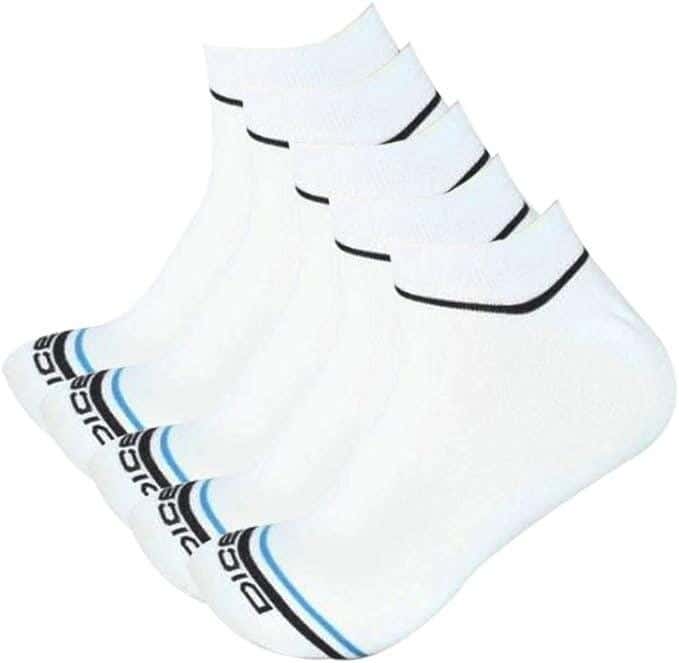 Dice Men's 5-Piece Sock Set, One Size - White