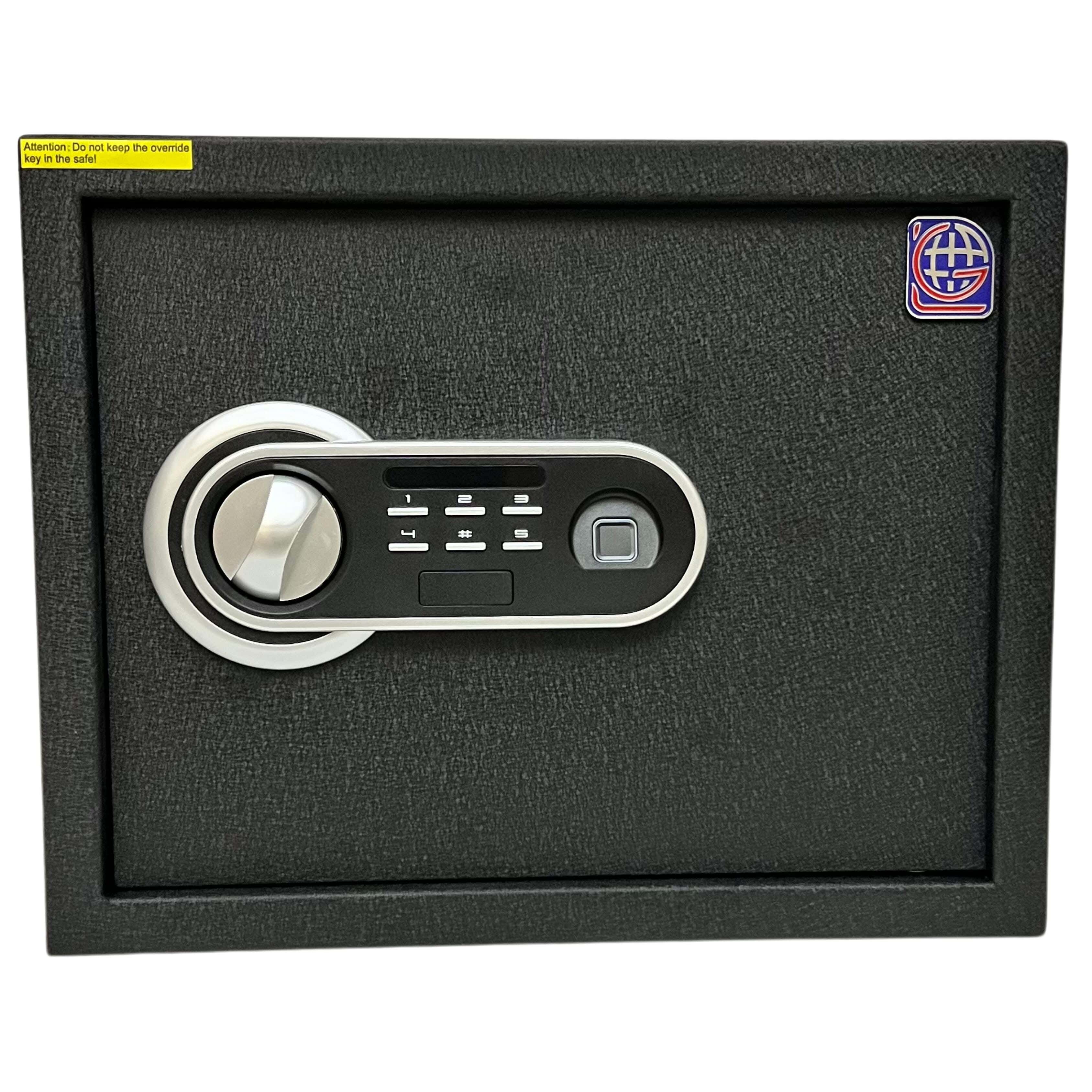 Lotfy Group LG Metal Safe With Fingerprint And Combination Lock, 30 × 38 × 30 cm - Black