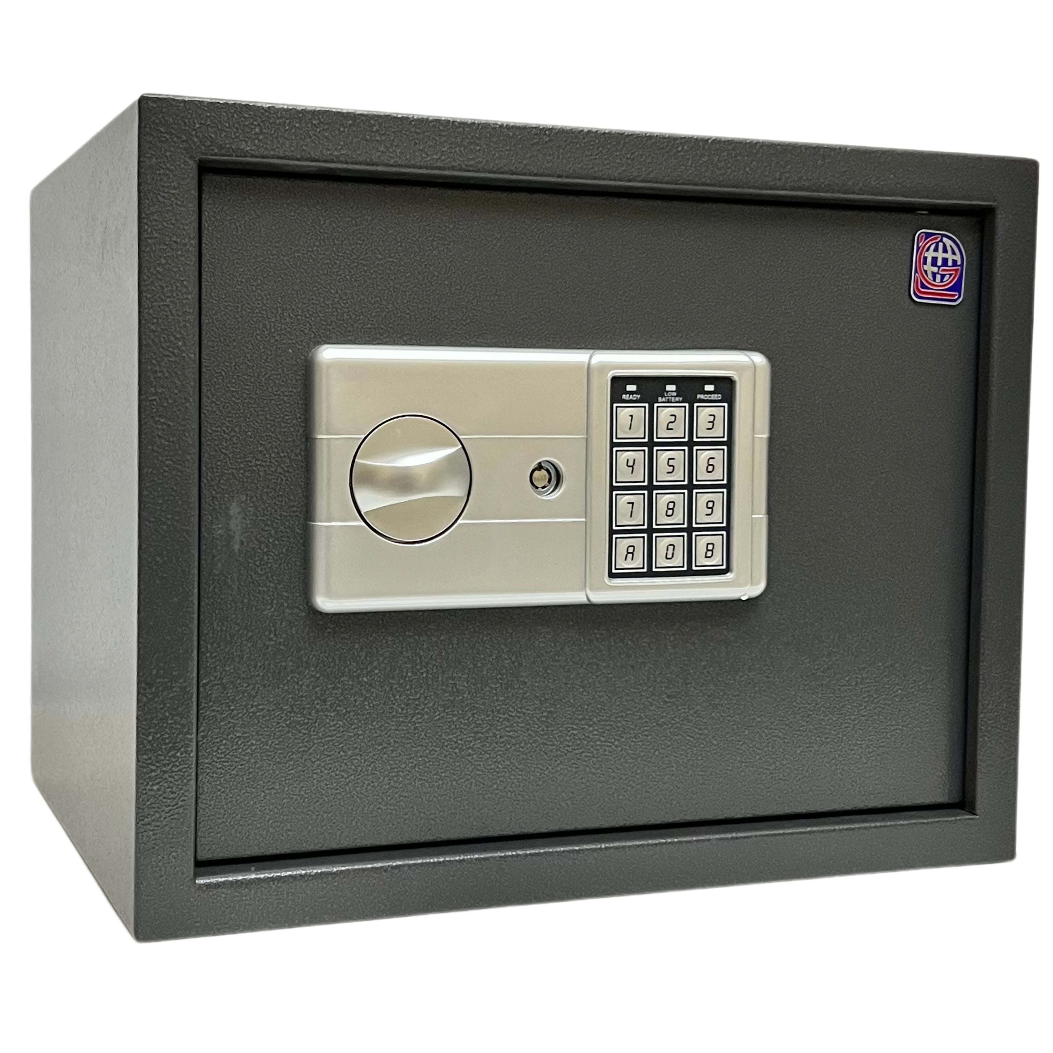 Lotfy Group LG Metal Digital Hotel Safe, 30 × 38 × 30 cm - Grey