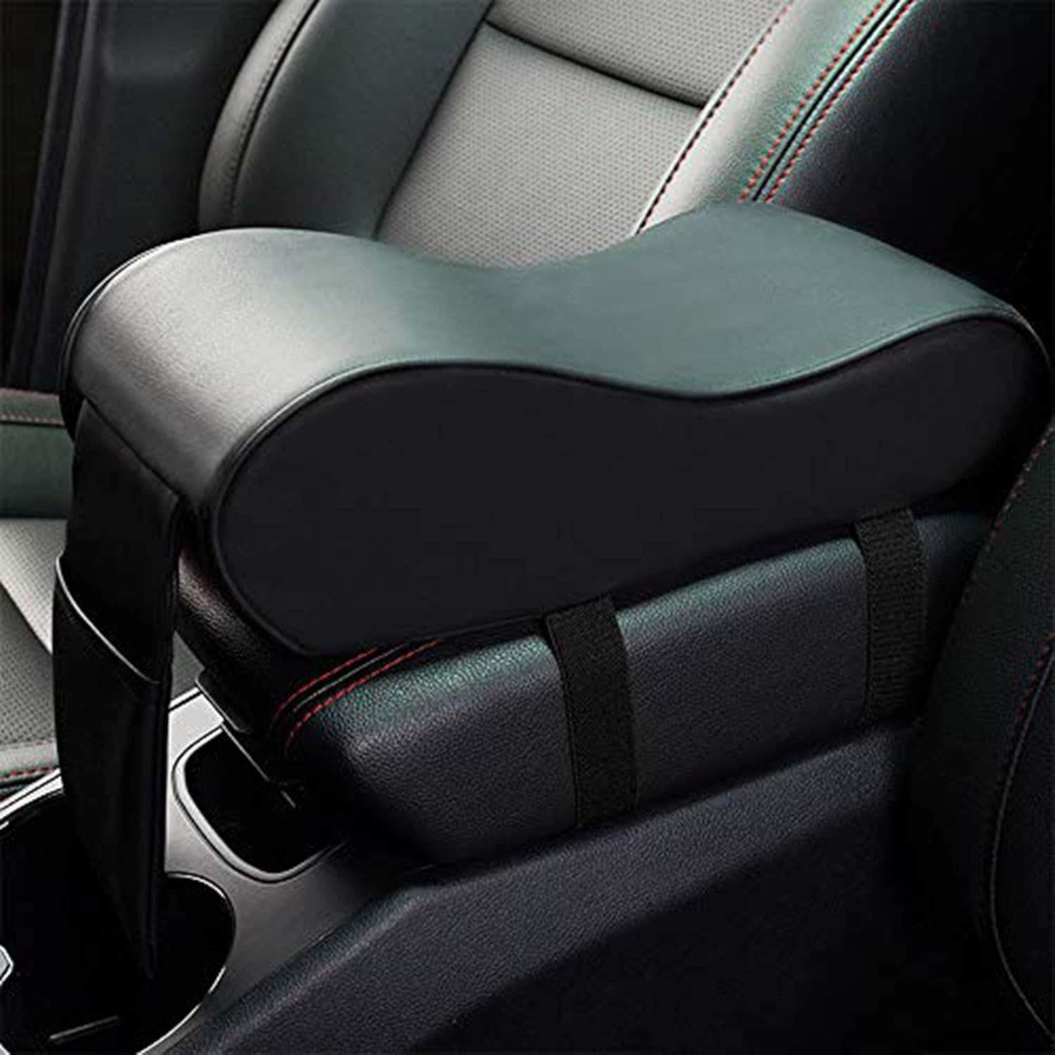 Memory Foam Car Armrest Cushion - Black